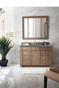 Bristol 48" Single Vanity, Whitewashed Walnut, W/ 3 Cm Cala Blue Quartz Top