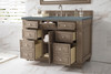 Bristol 48" Single Vanity, Whitewashed Walnut, W/ 3 Cm Cala Blue Quartz Top