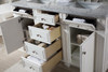 Bristol 60" Double Vanity, Bright White, W/ 3 Cm Carrara Marble Top