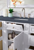 Bristol 60" Single Vanity, Bright White, W/ 3 Cm Charcoal Soapstone Quartz Top