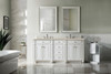 Bristol 72" Double Vanity, Bright White, W/ 3 Cm Eternal Marfil Quartz Top