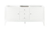 Linear 59" Double Vanity, Glossy White