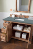 Providence 48" Single Vanity Cabinet, Driftwood, W/ 3 Cm Cala Blue Quartz Top