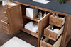 Providence 60" Single Vanity Cabinet, Driftwood, W/ 3 Cm Charcoal Soapstone Quartz Top