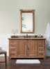 Providence 60" Single Vanity Cabinet, Driftwood, W/ 3 Cm Eternal Serena Quartz Top