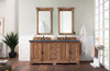 Providence 72" Double Vanity Cabinet, Driftwood, W/ 3 Cm Charcoal Soapstone Quartz Top