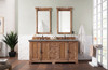 Providence 72" Double Vanity Cabinet, Driftwood, W/ 3 Cm Grey Expo Quartz Top