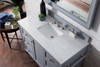 Copper Cove Encore 48" Single Vanity, Silver Gray W/ 3 Cm Carrara Marble Top