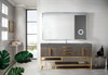 Columbia 72" Single Vanity, Ash Gray, Radiant Gold W/ Dusk Grey Glossy Composite Top