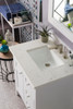 Palisades 30" Single Vanity, Bright White, W/ 3 Cm Eternal Jasmine Pearl Quartz Top