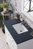 Palisades 36" Single Vanity, Bright White, W/ 3 Cm Charcoal Soapstone Quartz Top