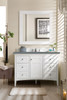 Palisades 48" Single Vanity, Bright  White, W/ 3 Cm Cala Blue Quartz Top