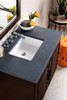 Portland 36" Single Vanity, Burnished Mahogany, W/ 3 Cm Charcoal Soapstone Quartz Top