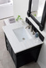 Brittany 30" Single Vanity, Black Onyx W/ 3 Cm Arctic Fall Solid Surface Top