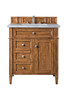 Brittany 30" Single Vanity, Saddle Brown W/ 3 Cm Arctic Fall Solid Surface Top