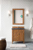 Brittany 30" Single Vanity, Saddle Brown, W/ 3 Cm Charcoal Soapstone Quartz Top