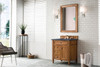 Brittany 30" Single Vanity, Saddle Brown, W/ 3 Cm Charcoal Soapstone Quartz Top