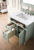 Brittany 30" Single Vanity, Sage Green W/ 3 Cm Arctic Fall Solid Surface Top
