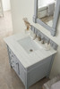 Brittany 30" Single Vanity, Urban Gray W/ 3 Cm Arctic Fall Solid Surface Top