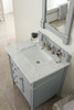 Brittany 30" Single Vanity, Urban Gray W/ 3 Cm Carrara Marble Top