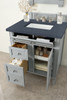 Brittany 30" Single Vanity, Urban Gray, W/ 3 Cm Charcoal Soapstone Quartz Top