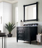 Brittany 36" Black Onyx Single Vanity W/ 3 Cm Carrara Marble Top