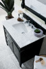 Brittany 36" Black Onyx Single Vanity W/ 3 Cm Carrara Marble Top
