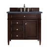Brittany 36" Burnished Mahogany Single Vanity W/ 3 Cm Charcoal Soapstone Quartz Top