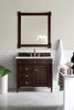 Brittany 36" Burnished Mahogany Single Vanity W/ 3 Cm Eternal Jasmine Pearl Quartz Top