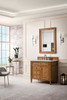 Brittany 36" Saddle Brown Single Vanity W/ 3 Cm Arctic Fall Solid Surface Top