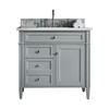 Brittany 36" Urban Gray Single Vanity W/ 3 Cm Arctic Fall Solid Surface Top