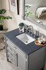 Brittany 36" Urban Gray Single Vanity W/ 3 Cm Charcoal Soapstone Quartz Top