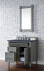 Brittany 36" Urban Gray Single Vanity W/ 3 Cm Charcoal Soapstone Quartz Top