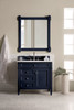 Brittany 36" Victory Blue Single Vanity W/ 3 Cm Arctic Fall Solid Surface Top