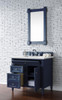 Brittany 36" Victory Blue Single Vanity W/ 3 Cm Ethereal Noctis Quartz Top