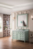 Brittany 48" Sage Green Single Vanity W/ 3 Cm Arctic Fall Solid Surface Top