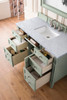 Brittany 48" Sage Green Single Vanity W/ 3 Cm Carrara Marble Top