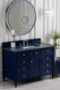 Brittany 48" Victory Blue Single Vanity W/ 3 Cm Charcoal Soapstone Quartz Top