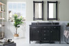 Brittany 60" Black Onyx Double Vanity W/ 3 Cm Charcoal Soapstone Quartz Top