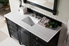 Brittany 60" Single Vanity, Black Onyx W/ 3 Cm Arctic Fall Solid Surface Top