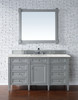 Brittany 60" Urban Gray Single Vanity W/ 3 Cm Eternal Jasmine Pearl Quartz Top