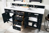 Brittany 72" Black Onyx Double Vanity W/ 3 Cm Arctic Fall Solid Surface Top