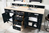 Brittany 72" Black Onyx Double Vanity W/ 3 Cm Eternal Marfil Quartz Top