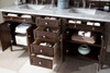 Brittany 72" Burnished Mahogany Double Vanity W/ 3 Cm Carrara Marble Top