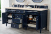 Brittany 72" Victory Blue Double Vanity W/ 3 Cm Eternal Marfil Quartz Top