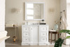 De Soto 48" Single Vanity, Bright White W/ 3 Cm Ethereal Noctis Quartz Top