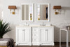 De Soto 72" Double Vanity, Bright White W/ 3 Cm Eternal Marfil Quartz Top