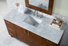 Metropolitan 60" American Walnut Single Vanity W/ 3 Cm Carrara Marble Top