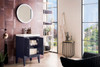 Linden 24" Single Vanity Cabinet, Navy Blue W/ White Glossy Composite Countertop