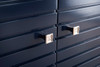 Linden 24" Single Vanity Cabinet, Navy Blue W/ White Glossy Composite Countertop